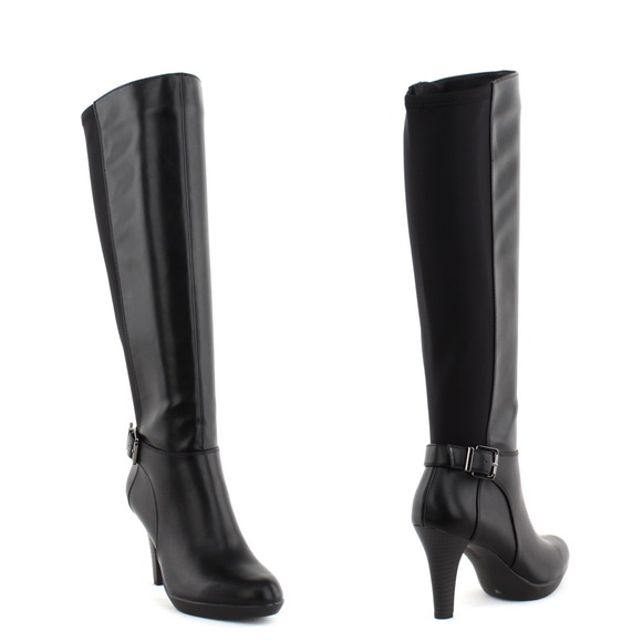 Alfani Shoes - Alfani Vennuss Black Leather Knee High Riding Boots: SIZE 11M. New In Box [NWT]